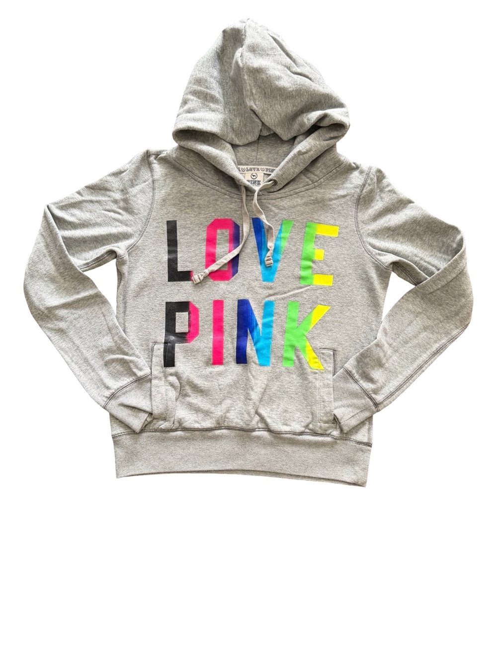 Victoria's Secret PINK Light Gray Hooded Sweatshirt Size S